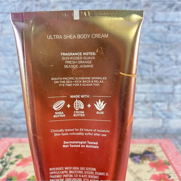 Bath Body Works Fiji Sunshine Guava Tini Body Cream 24hr Moisture Essential Oils - Picture 4 of 5